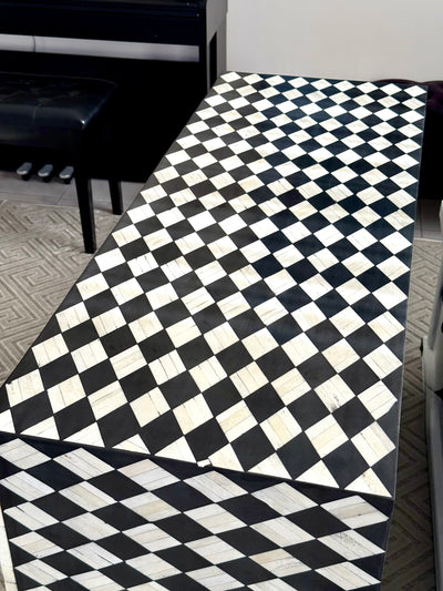 Bone Inlay 6 Drawers Chest - Diamond Checker Pattern