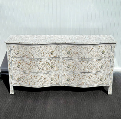 Mother Of Pearl 6 Drawers French Chest