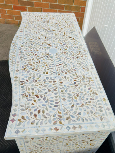 Mother Of Pearl French Style Chest - White Floral