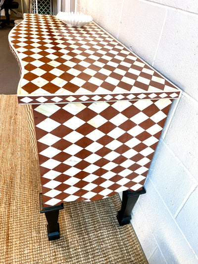 Bone Inlay French Chest - Diamond Checkered Pattern