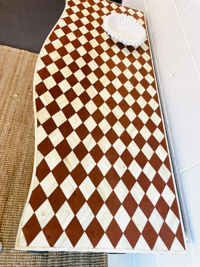 Bone Inlay French Chest - Diamond Checkered Pattern