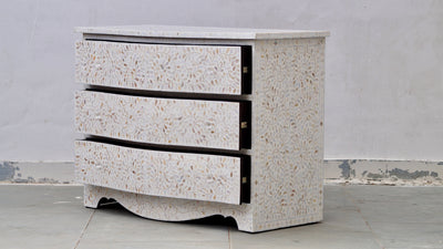Mother Of Pearl French Style Chest - White Floral