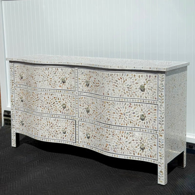 Mother Of Pearl 6 Drawers French Chest