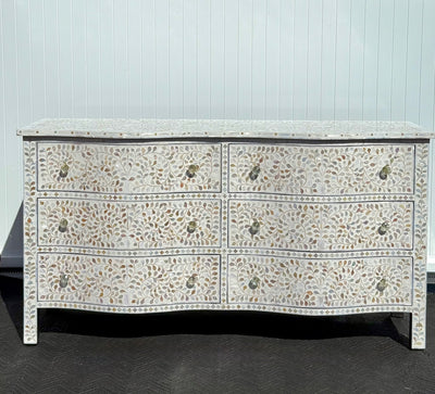 Mother Of Pearl 6 Drawers French Chest