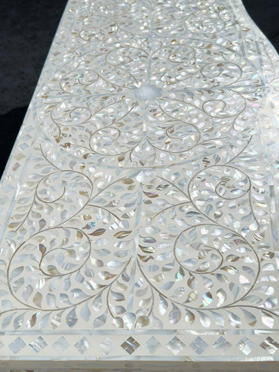 Mother Of Pearl French Style Chest  - White Floral