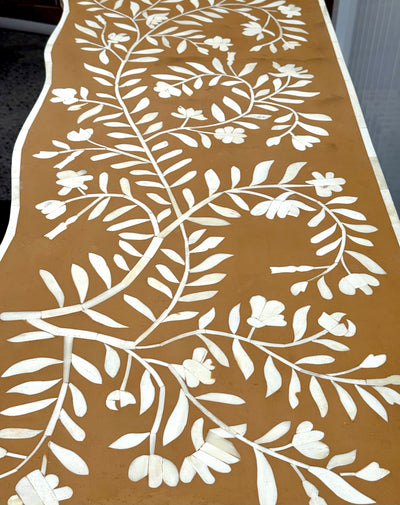 Bone Inlay 3 Drawers French Chest - Almond Floral