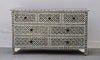 Bone Inlay Chest of 7 Drawers - Black Wallpaper