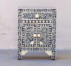 Bone Inlay Bedisde Table - Navy Floral