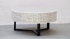 Bone Inlay Round Coffee Table - Grey Geometric
