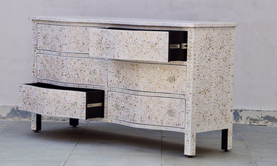 Mother Of Pearl 6 Drawers French Chest