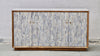 Bone Inlay 4 Doors Sideboard - Dyed Blue Stripe